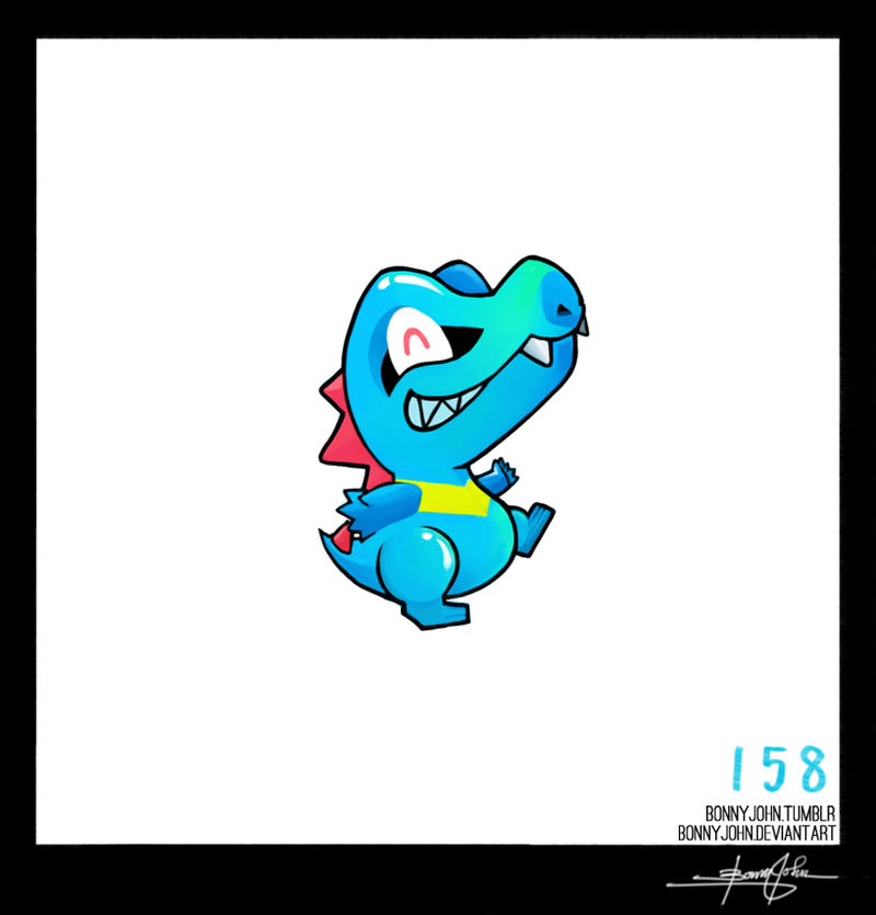 Illustration for article titled Tenacious Totodile! Pokemon One a Day, Series 2!